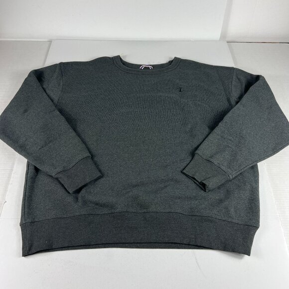 Champion Sweatshirt Adult Extra Large Dark Grey Faded Tonal Pullover Crewneck - Picture 1 of 13